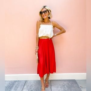 Banana Republic Linen-Blend Midi Skirt